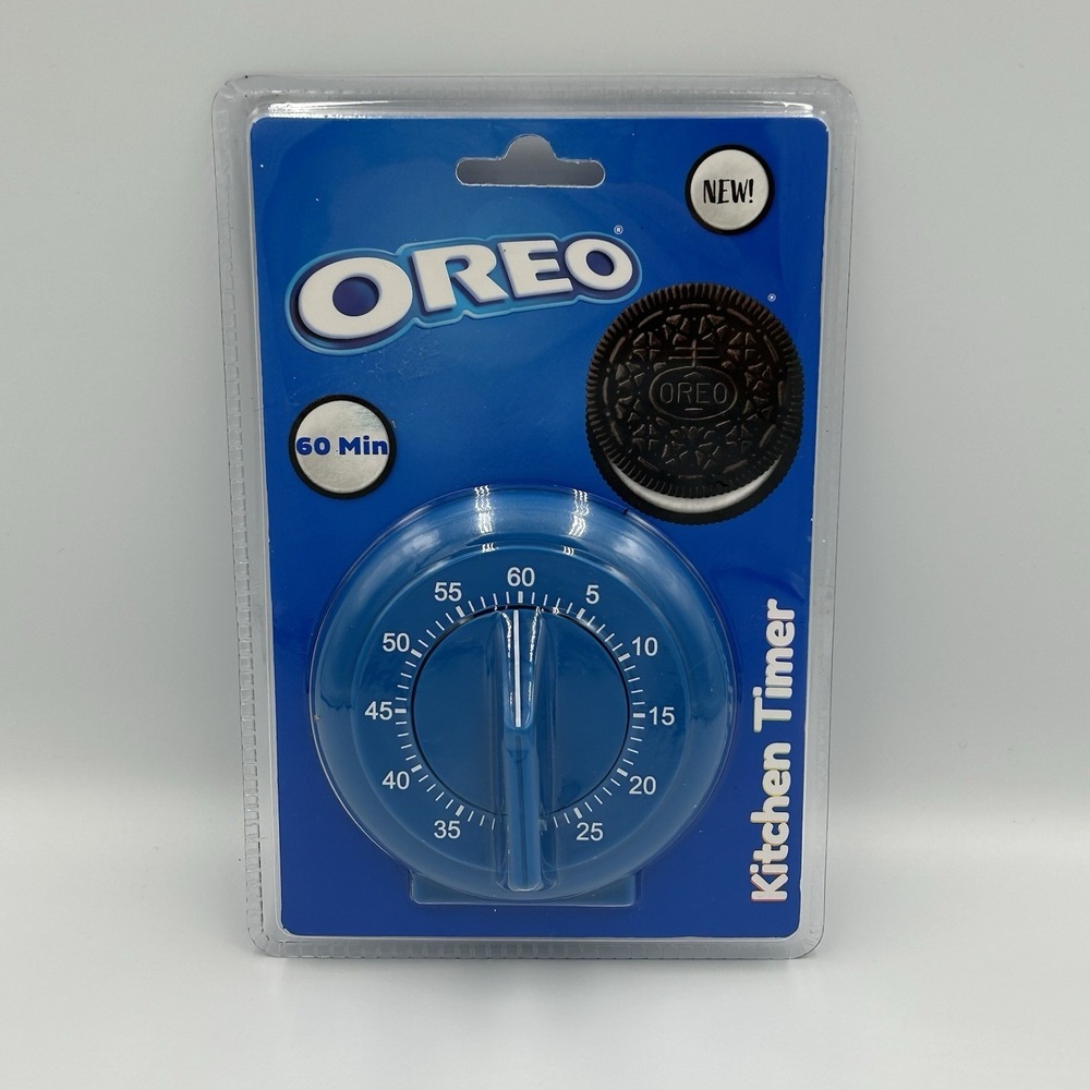 Oreo Cookie 60 Minute Mechanical Kitchen Timer Blue New Factory Sealed